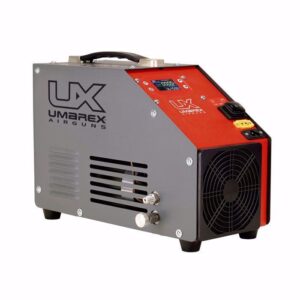 Umarex ReadyAIR G2 portable PCP compressor in black and red with digital display