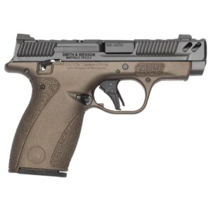 Smith & Wesson PC Bodyguard 2.0 Carry Comp .380 ACP pistol in Midnight Bronze with ported barrel and thumb safety