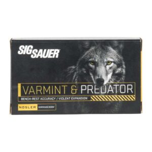 Sig Sauer Varmint Predator 243 Winchester 70 grain polymer tip ammunition box