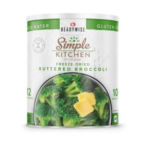 ReadyWise Simple Kitchen freeze-dried buttered broccoli #10 can 20 Serving