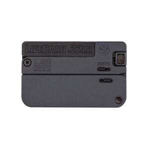 Trailblazer LifeCard LC1-SG .22 LR single-shot pistol in sniper grey aluminum