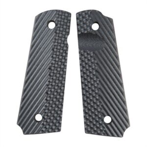 Black VZ Operator II G10 grip panels showing aggressive texture pattern