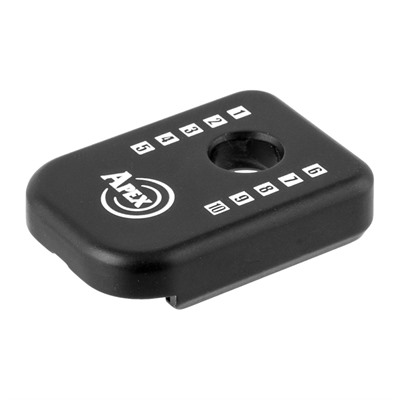 Apex J-Plate aluminum baseplate for Magpul GL9 PMAG magazine with laser identification dots
