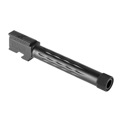 Faxon Match flame fluted threaded barrel for Glock 17 in black Nitride finish