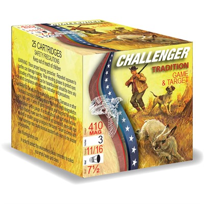 Box and shells of Challenger First Class Target LD 410 bore ammunition