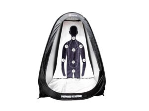 Byrna full-size pop-open target tent with travel pouch and steel frame