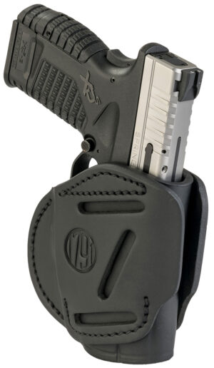 1791 Gunleather 3-Way Stealth Black leather belt loop holster for compact pistols