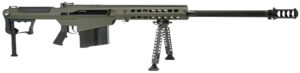 Barrett M107A1 50 BMG rifle in OD Green Cerakote with 29-inch fluted barrel