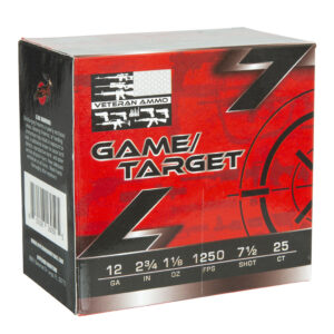 Box of Veteran Ammo Game and Target Load 12 gauge 7.5 shot shells