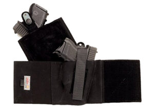Galco CAB2L Cop Ankle Band black neoprene ankle holster with Velcro strap, right hand Large
