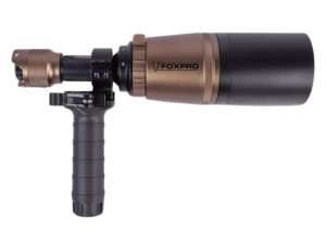 FOXPRO Quadfire Scan Light handheld hunting light with pistol grip and four-color LED selector