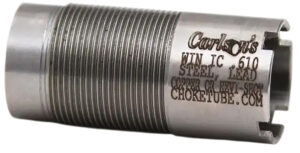 Carlson's 50102 Winchester 20 gauge Improved Cylinder flush stainless steel choke tube with knurled end