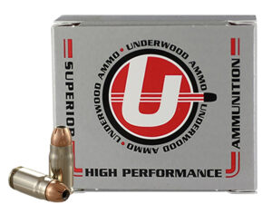 Box of Underwood Ammo 357 Sig 115gr Nosler ASP jacketed hollow point ammunition from a 10 box case