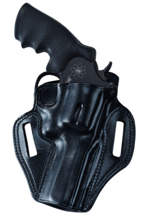 Galco Combat Master black leather belt holster for S&W K-Frame revolvers