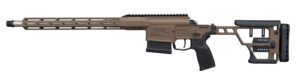 Sig Sauer Cross 308 Win bolt action rifle with bronze receiver and black folding stock