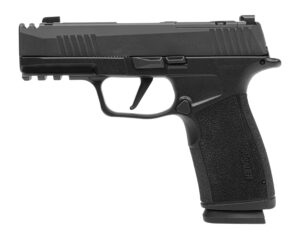 Sig Sauer P365 XMacro COMP 9mm pistol with integrated compensator and black Nitron finish