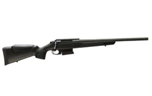 Tikka T3x CTR 6mm Creedmoor bolt action rifle with black synthetic stock and threaded barrel