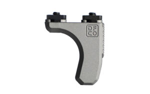 DFCO Full Stop gray M-LOK hand stop, compact machined aluminum with textured face