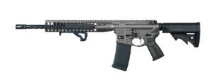 LWRC IC-DI 5.56 AR-15 rifle in Tungsten Grey with spiral fluted barrel and M-LOK handguard