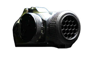 Black OHC HexCap Micro hexagonal honeycomb anti-reflection device snapped onto an Aimpoint Micro red dot sight