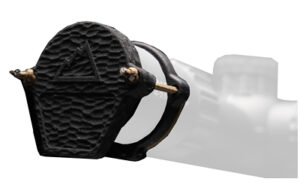 Black OHC Ruggedized Rear ScopeCap Size 1 ocular lens cover with flipper tab