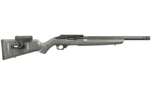 Ruger 10/22 Competition TALO 31120 semi-auto rifle in speckled gray laminate stock with fluted bull barrel