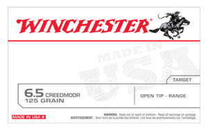 Winchester USA White Box 6.5 Creedmoor 125gr open tip range ammo 20-round box