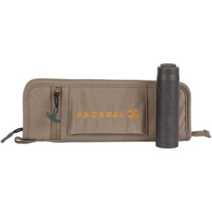 Federal Suppressor Case in Coyote Tan with full-length zipper, T-handle, and heat-resistant lining for cans up to 10 inches