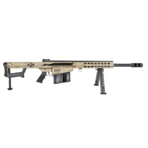 Barrett 82A1 America 250th Anniversary 50 BMG rifle with Join or Die Cerakote finish, RMJ Patriot Tomahawk, and Pelican case