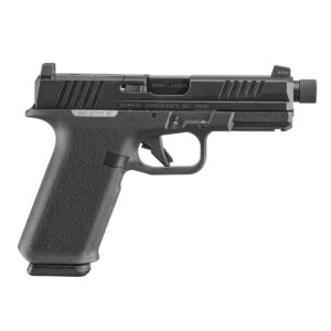 Ruger RXM 9mm pistol with black Magpul grip, optics-ready slide, and 4.5-inch threaded barrel