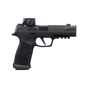 Sig Sauer P365 Fuse Comp 9mm pistol in black with ROMEO-X SIG-LOC optic installed