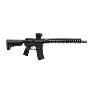 Black Sig Sauer M400 Forge 5.56 AR-15 rifle with ROMEO-MSR red dot