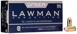 Box of Speer Lawman 45 ACP 230 grain total metal jacket ammunition