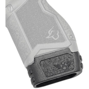 Black XTech polymer grip extension for Taurus GX4 attached to a 10-round magazine