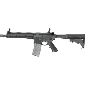 Colt M5 Short Barrel Rifle in black with 10.3 inch barrel, Magpul CTR stock and Troy flip-up sights
