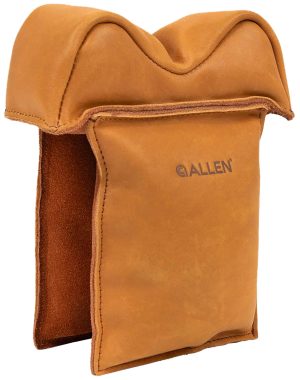 Allen 15124 Boulder light brown full-grain leather window mount shooting rest for rifles and handguns