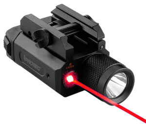 Black RM600LSR rail mount light with red laser for pistol