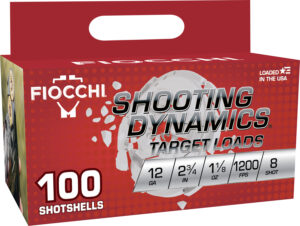 Fiocchi Shooting Dynamics 12 Gauge 100-round carton of #8 shotshells