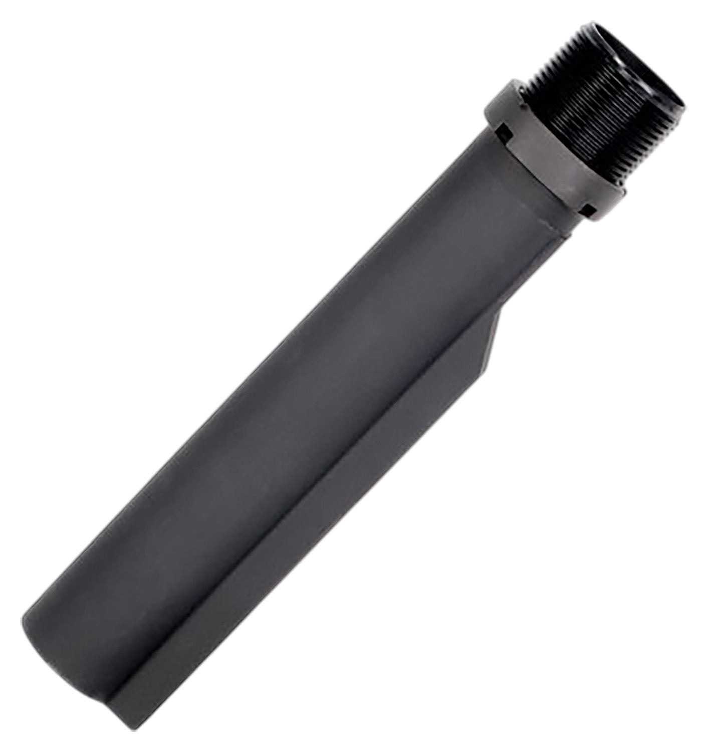 Black anodized White Label Armory H1 AR-15 carbine buffer with mil-spec cylindrical body