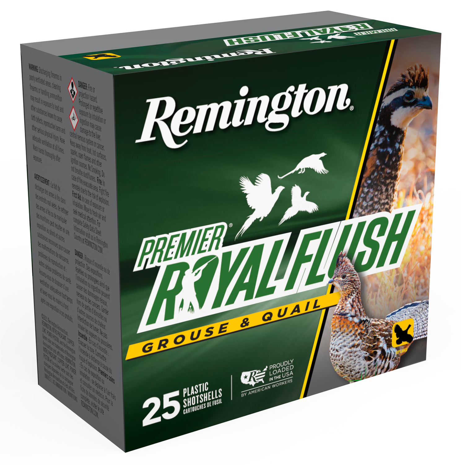 Box of Remington 20 gauge 2.75 inch shotgun shells loaded with 1oz of number 8 lead shot