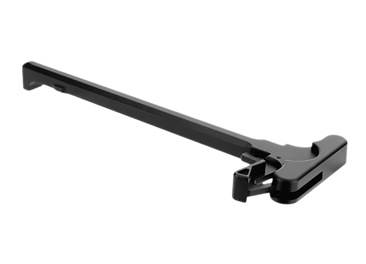 TacFire MAR092S4 black anodized aluminum AR-15 charging handle with ridged tactical latch