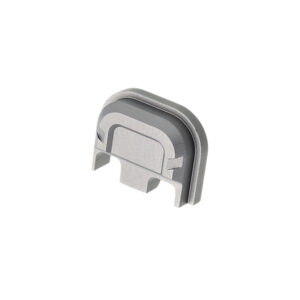 Tyrant CNC grey aluminum slide cover plate with chevron design for Glock Gen5