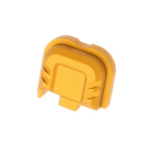 Tyrant CNC gold aluminum slide cover plate with chevron design for Glock 43X and 48