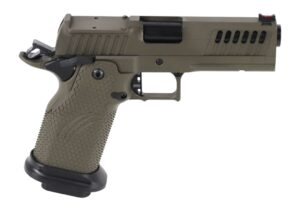 Fierce Grizz Commander 9mm double-stack 1911 pistol in OD Green Cerakote with black controls