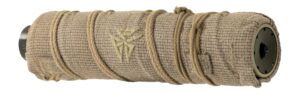 Burn Proof Gear FDE suppressor cover for HUXWRX Flow 556/762 Ti, tan Kevlar wrap