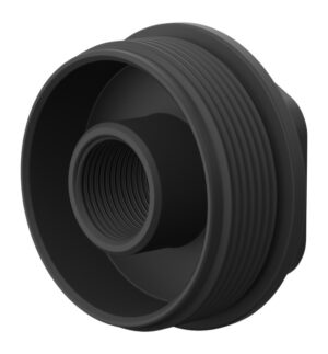 Black stainless Breek Arms BRK4600 direct thread universal HUB suppressor mount, 1/2x28