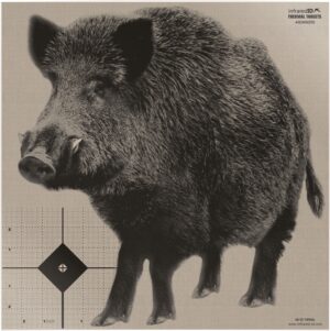 Infrared-ID BoarNZero passive thermal boar silhouette target and zeroing target kit for thermal scopes