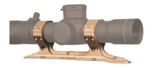 Q AUS Direct Mount 35mm in FDE for The Fix rifle, one-piece receiver optic mount