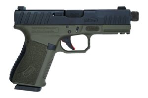 TriStar APOC Pro 9mm pistol with OD Green frame and black Cerakote slide