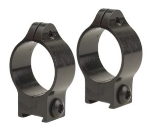 Talley 38AL10L 1-inch low rimfire scope rings in matte black for 3/8-inch dovetail receivers